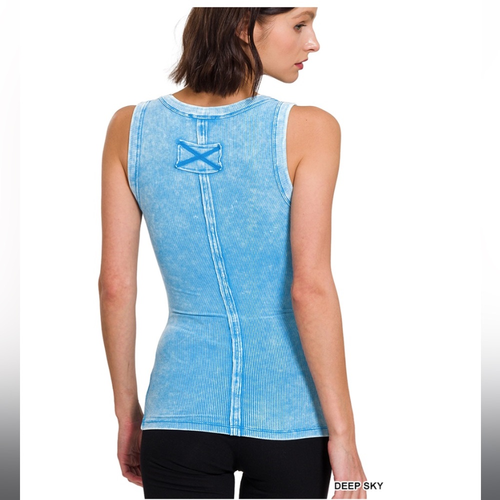 Zenana Ribbed Tank Top - Picture 3 of 5